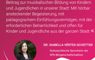 Grußwort Dr. Isabella Vértes-Schütter